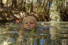 Katherine Hot Springs, eher lauwarm, aber bei den Aussentemperaturen perfekt