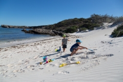 Buddelstopp an der Dynamite Bay