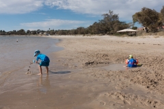 Buddeln am Murchison in Kalbarri