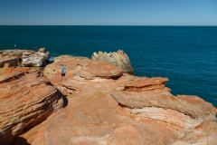 Auf der Suche nach Dinosaurier Spuren am Gantheaume Point