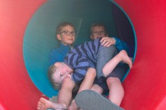 Was hat die Rutsche denn da ausgespuckt?