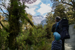 Key Summit Track - ein erster Blick auf die Berge