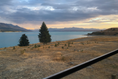 Lake Pukaki, Blick aus dem Wohnmobil am Morgen