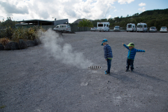 Orakei Korako - Erste Attraktion - der Parkplatz