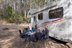 Fortescue Bay Frühstück in der Sonne