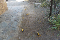 Baustelle hinter dem Haus