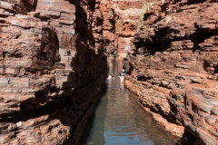 Hancock Gorge - klettern oder Schwimmen