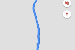 Google Maps und Schotterstrassen - zum Glück waren wir etwas schneller unterwegs